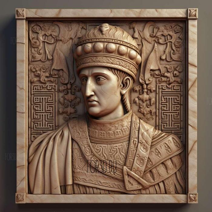 Justinian I 1 stl model for CNC